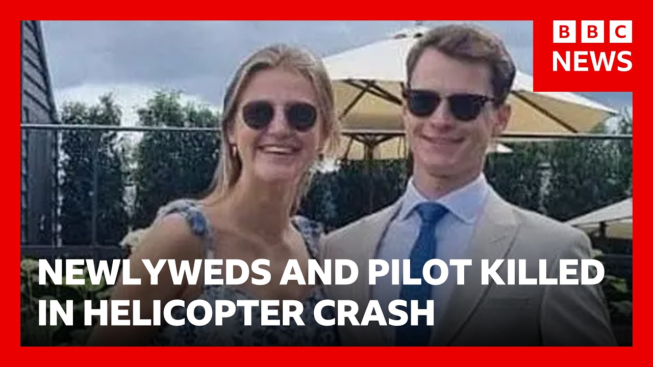 British newlyweds and pilot killed in Greece helicopter crash | BBC News