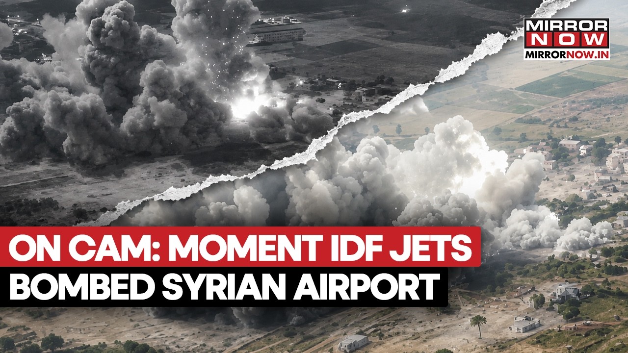 On Cam: Syria Military Airport Bombed By IDF Jets! Dramatic Strikes Fuel Fears Of Escalation | WATCH