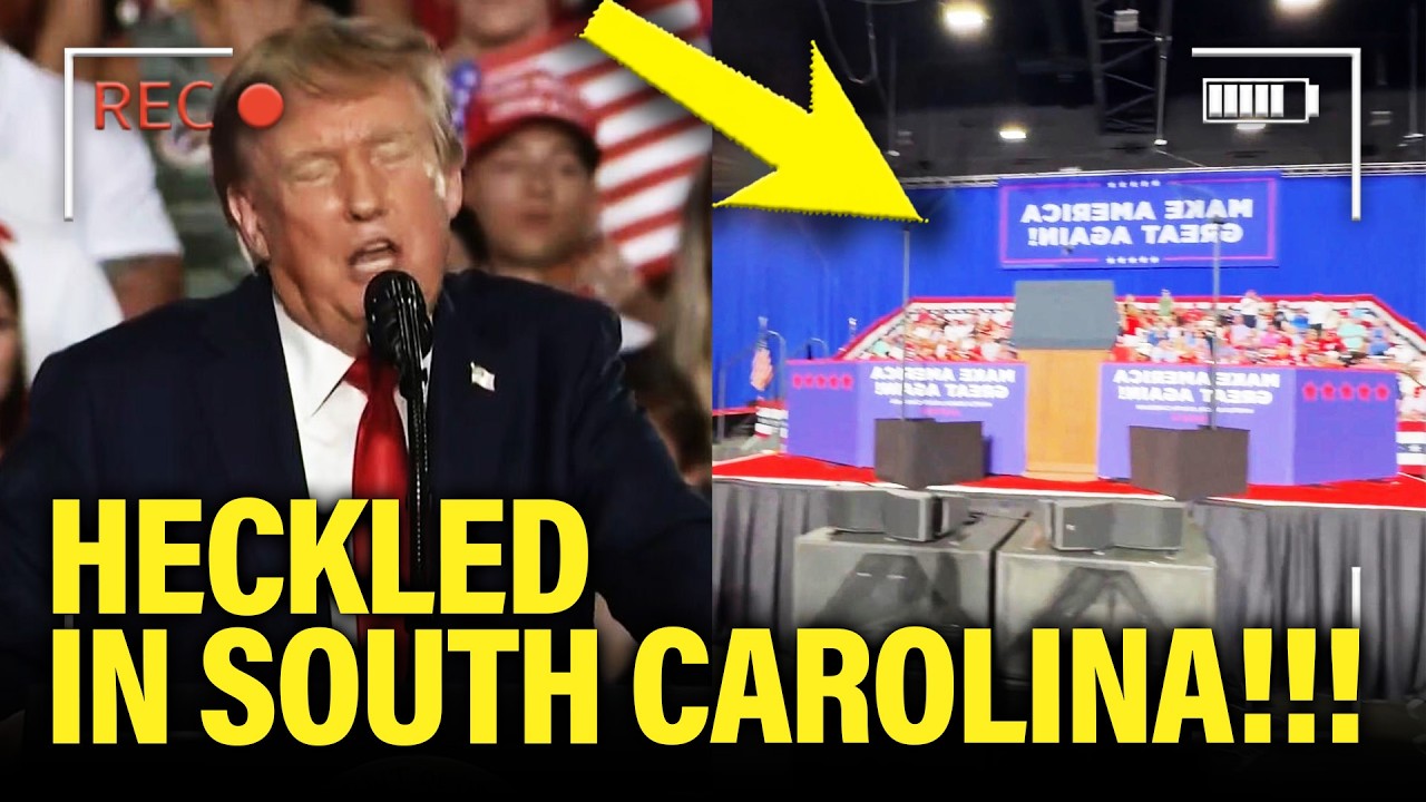 Trump GETS HECKLED before TINY CROWD in SOUTH CAROLINA!!!