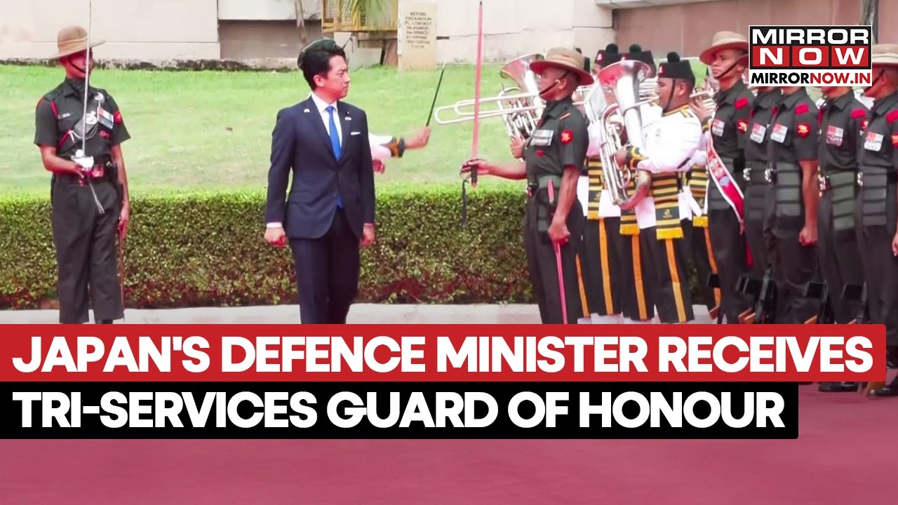 Japanese Defence Minister Koizumi Receives Tri-Services Guard Of Honour | India-Japan Ties