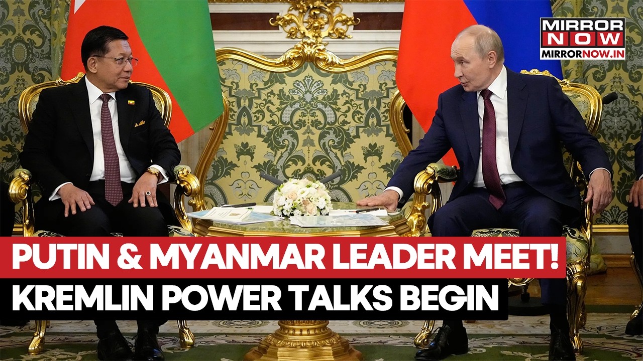 Russia-Myanmar Ties: Min Aung Hlaing Meets Putin, Hails Moscow’s Earthquake Assistance | WATCH