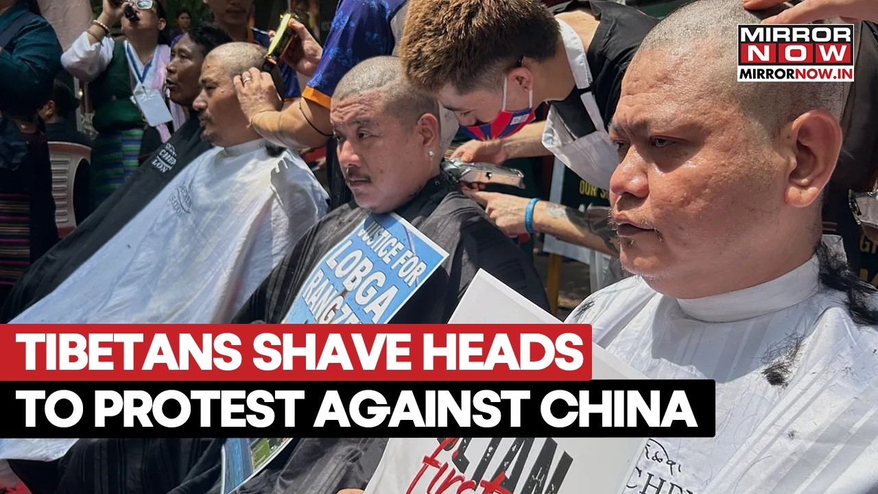 Tibetans Protest Against China In New Delhi, Shave Heads Against Ethnic Unity Law | WATCH