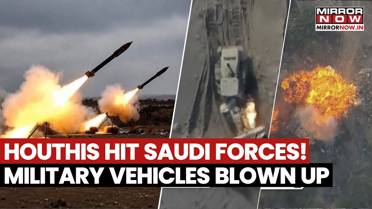 Houthis Drone Strike Saudi Forces! US-Made Abrams Tank Caught In Flames In Yemen’s Marib | Watch