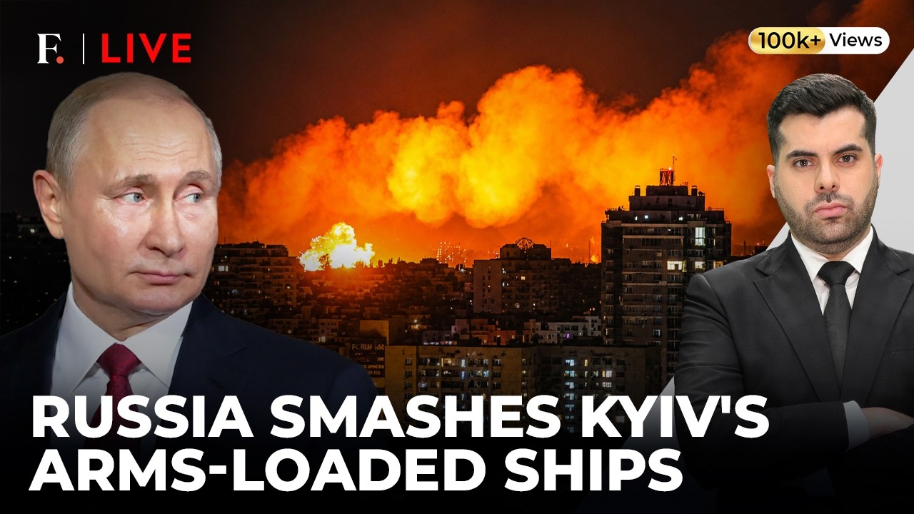 Russia Surrounds & Bombs Ukraine’s Weapons Ships; Black Sea On Fire, NATO ‘Alarmed’ | Firstpost Live