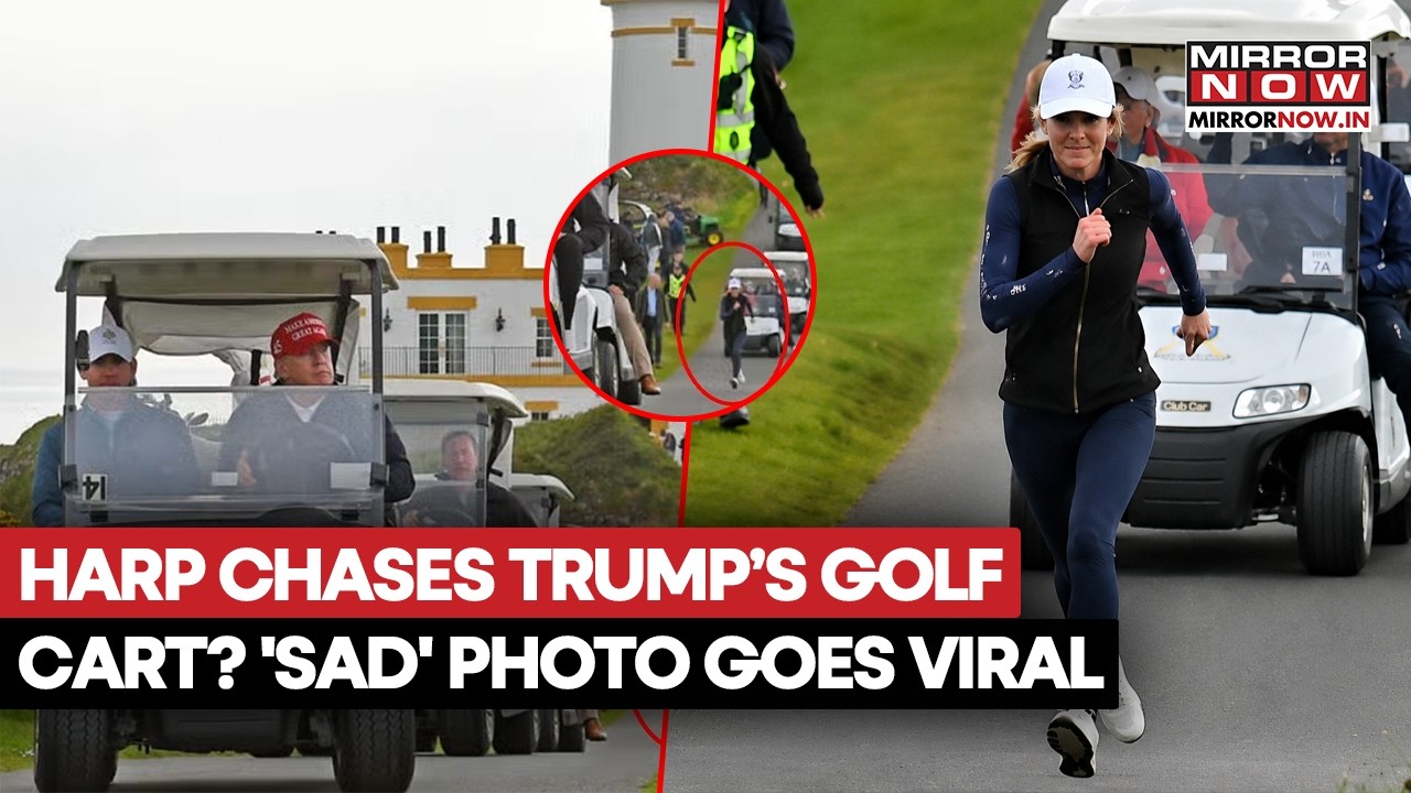 Donald Trump’s Aide Natalie Harp Goes Viral Running Behind His Golf Cart Amid Letter Controversy