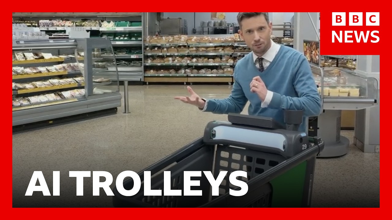 Would you trust an AI trolley with your weekly shop? | BBC News