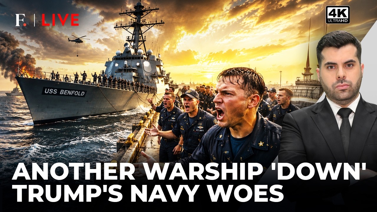 Trump’s Navy Under Strain: Warship SOS Across Two Oceans | Iran War To Pacific | Firstpost Live | 4K