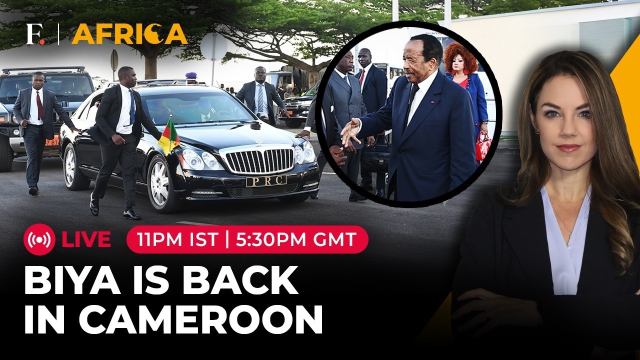 LIVE: Cameroon’s 93-year-old President Paul Biya is back after 73 days in Europe | Firstpost Africa