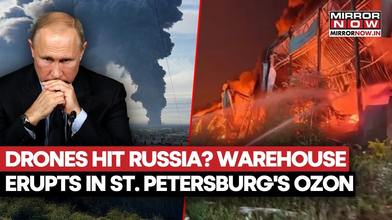 Russia Warehouse Fire: Large-Scale Blaze Breaks Out At A Complex In St. Petersburg | WATCH