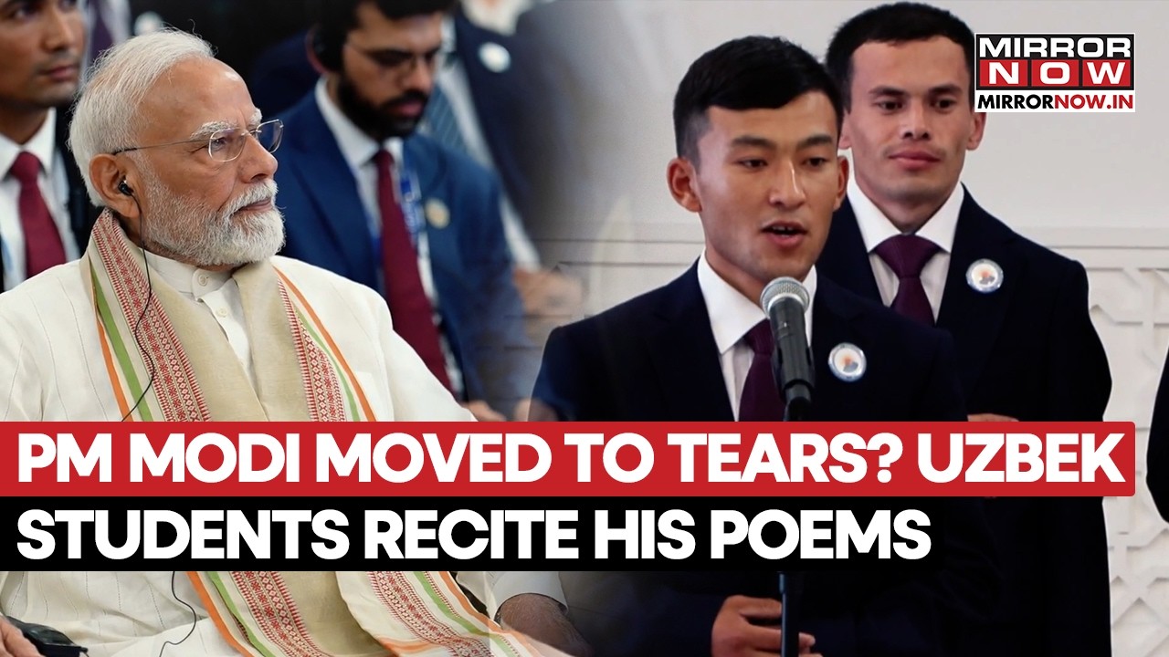 ‘PM Modi Gets Teary-Eyed In Uzbekistan?’ Uzbek Students Recite Modi’s Poems | Watch Emotional Moment