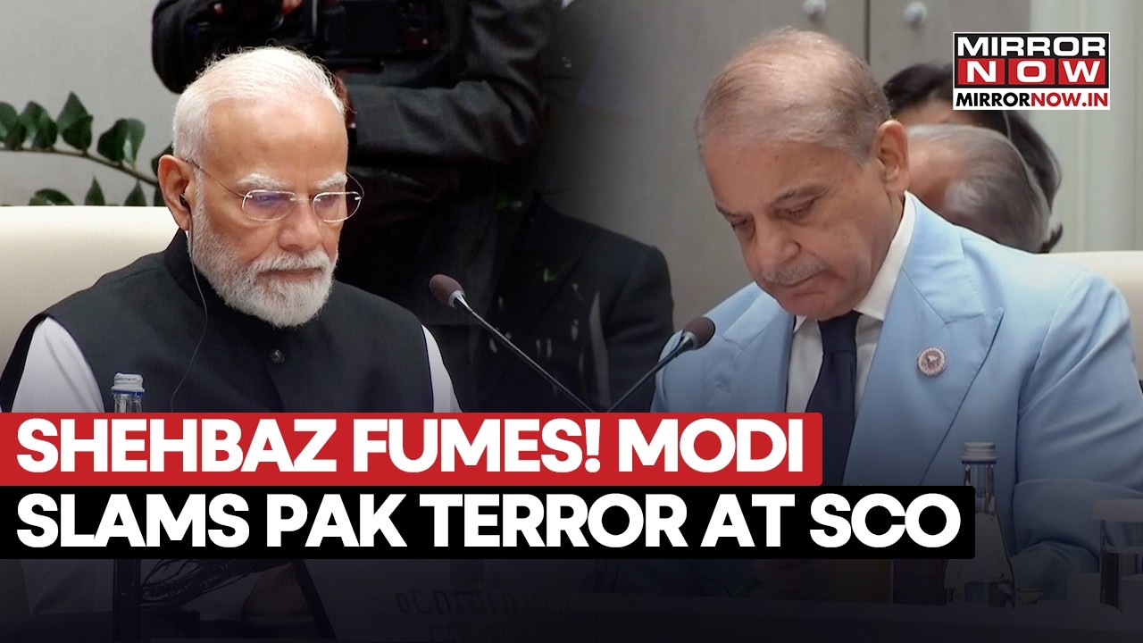 PM Modi Schools Pakistan Over Terror Funding As Shehbaz Looks Helplessly At SCO Summit