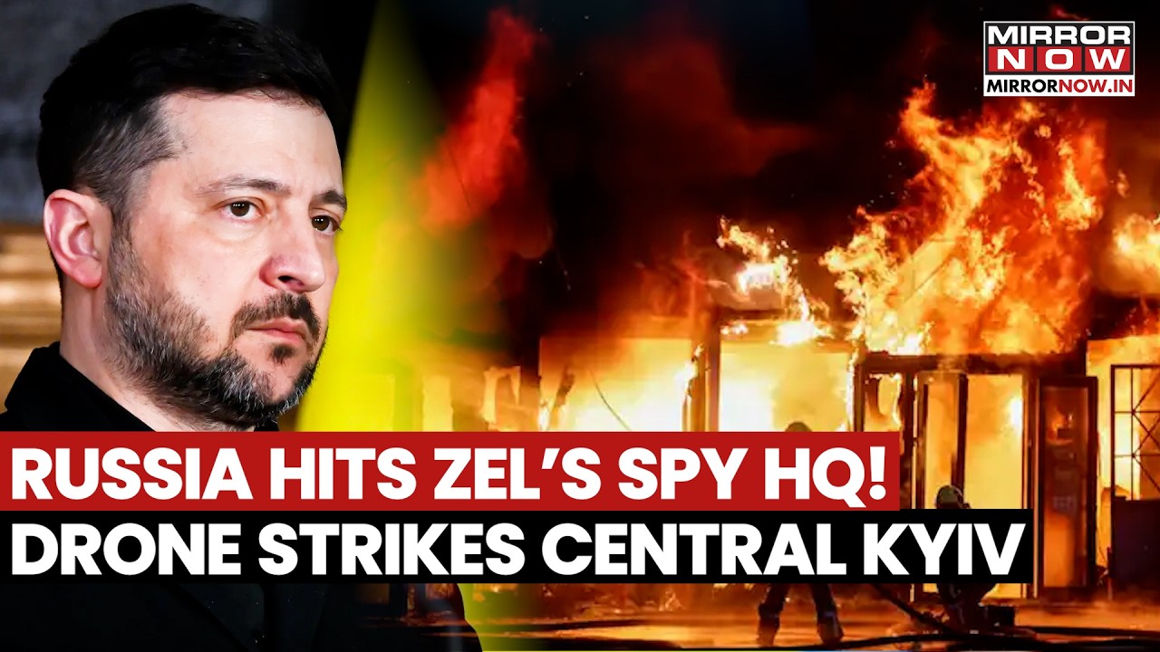 RUSSIAN DRONE HITS KYIV: Ukraine’s SBU Headquarters Targeted, Zelenskyy Vows Revenge | WATCH