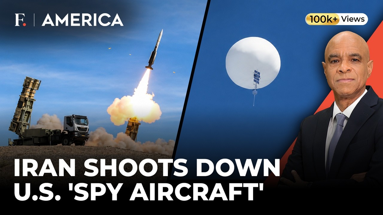 US Spy Aircraft Erupts into Flames ON CAM; Iran Flaunts Surface-to-Air Missile | Firstpost America