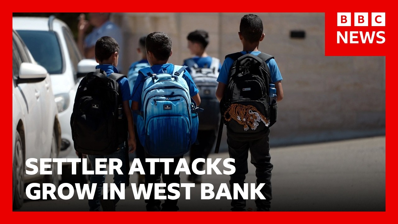 Palestinian parents fear for children’s lives at school as settler attacks grow | BBC News