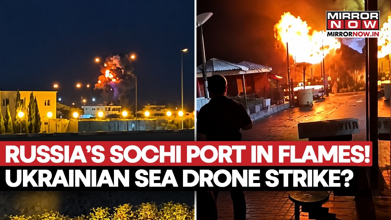 Russia’s Sochi Under Attack! Ukrainian Sea Drone Strike Sets Putin’s Port Ablaze In Fiery Blast
