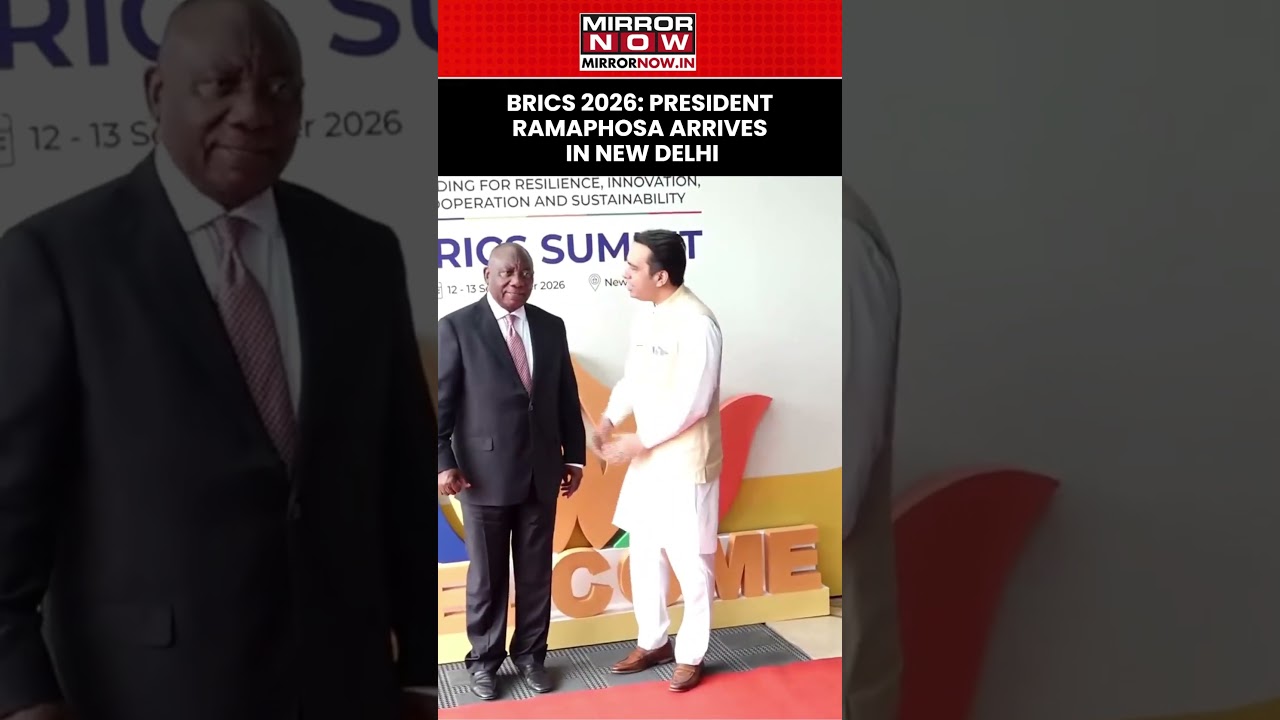 BRICS 2026: President Ramaphosa Arrives In New Delhi For 18th Edition Of High-Level Talks #shorts