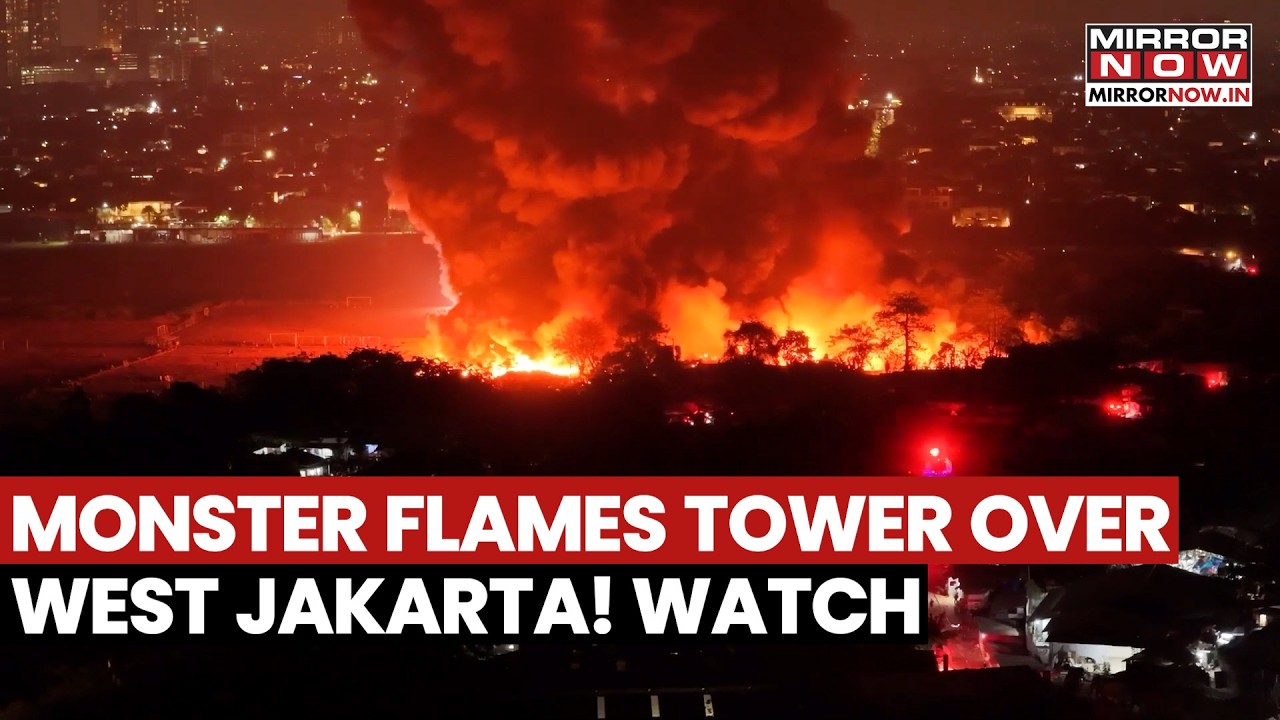 Jakarta Fire: Monster Flames Tower Over Western Region As Wind-whipped Scrapyard Blaze Rages