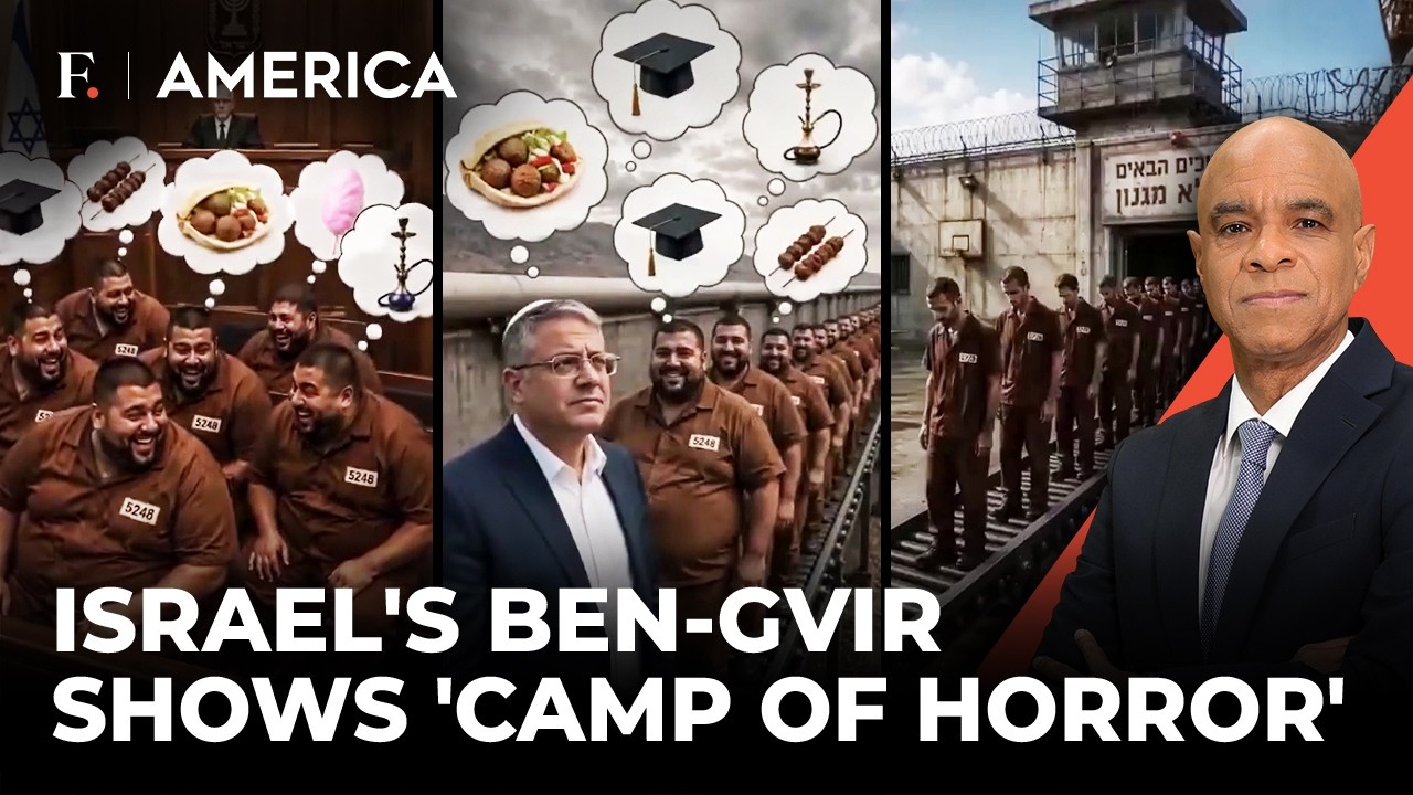 Israel’s Ben-Gvir Shows VIDEO of Palestinians Put in AI Concentration Camp | Firstpost America