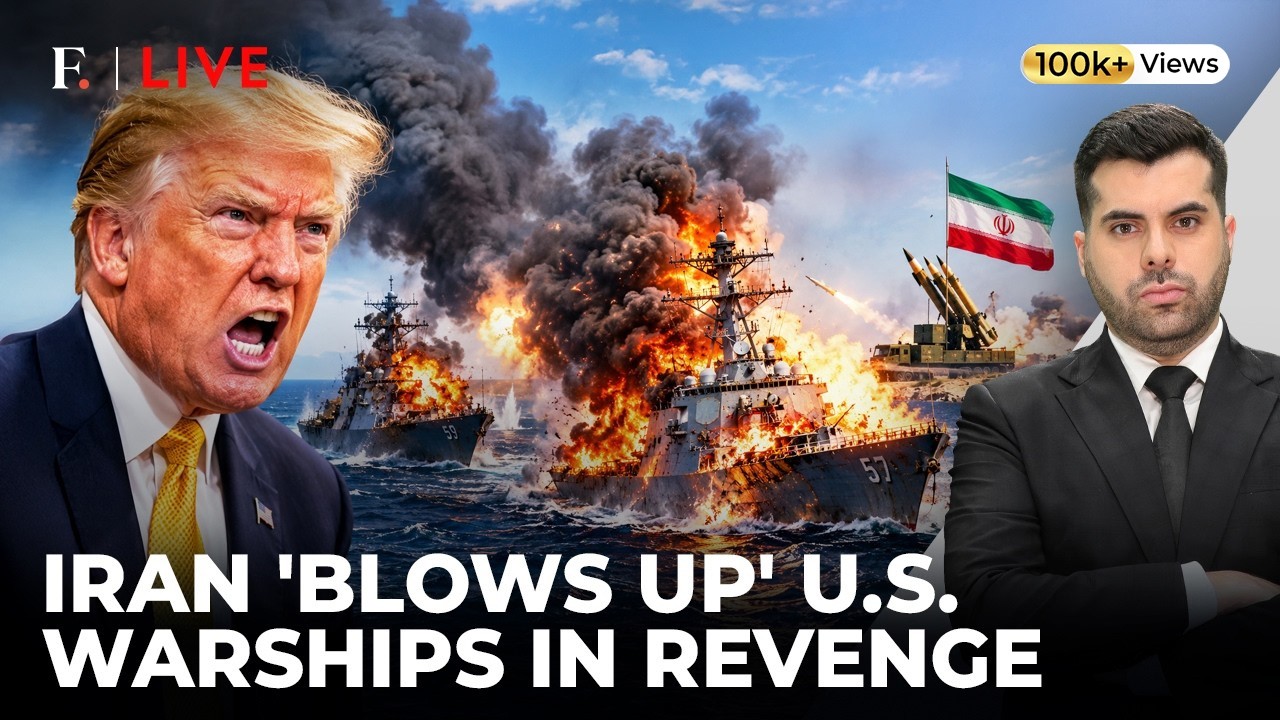 Iran ‘Smashes US Warships’ In Ballistic Missile Attack; Revenge After Tankers Hit | Firstpost Live