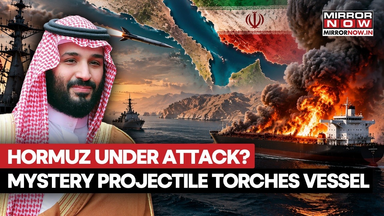 Hormuz Vessel In Flames: ‘Unknown Projectile’ Strikes Ship As Tensions Explode In Key Waterway