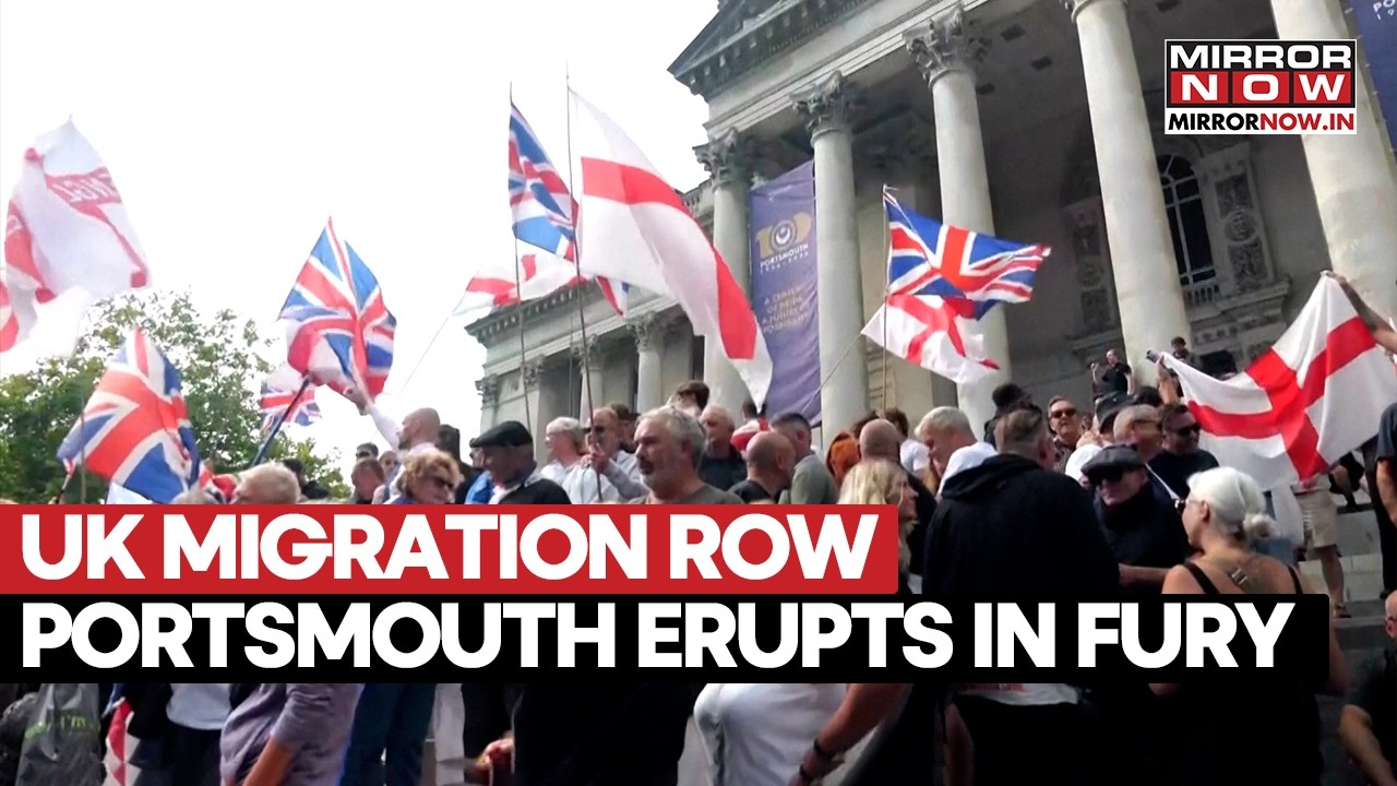 UK Anti-Immigration Protest Erupts In Portsmouth: Fierce Counter-Protest Showdown, 3 Arrested