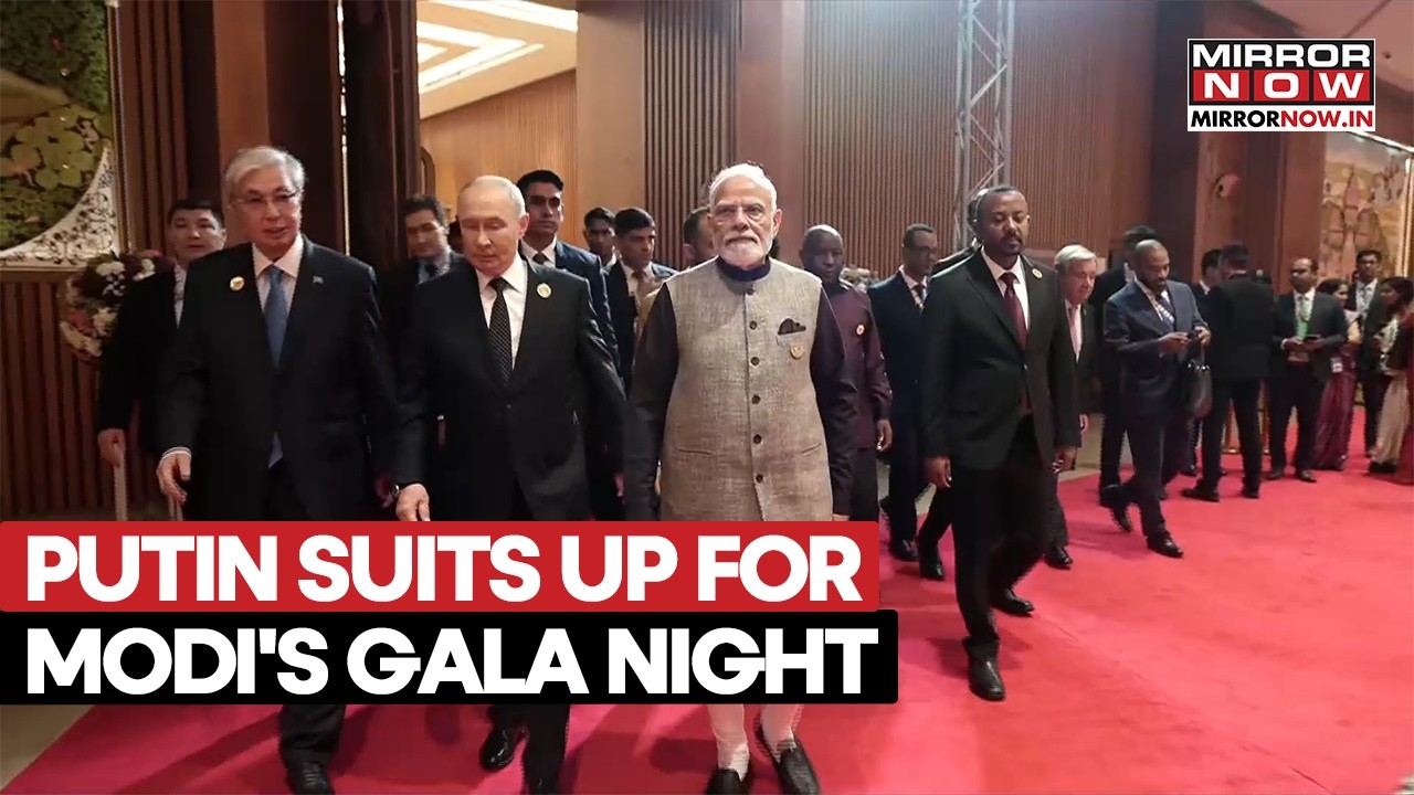 BRICS 2026: Putin Suits Up For PM Modi’s GALA Night At Bharat Mandapam In New Delhi | Watch