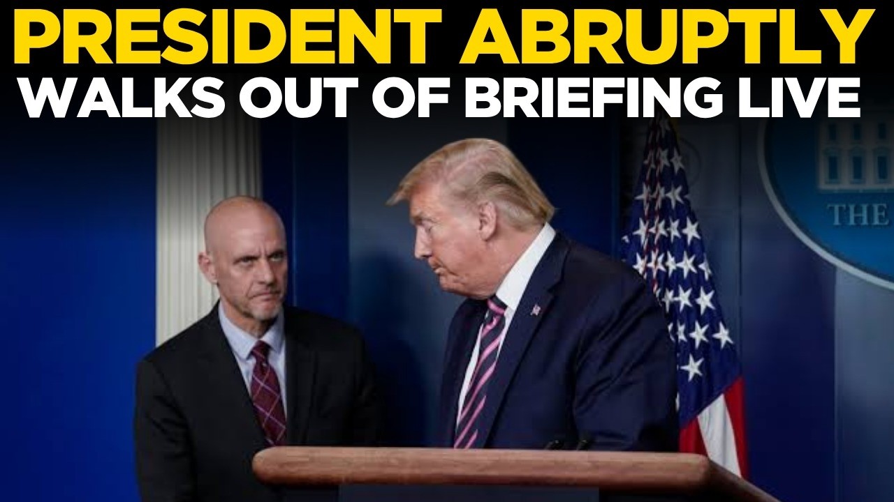 TRUMP LIVE: President Abruptly Walks Out of White House Briefing | Trump News LIVE | US News LIVE