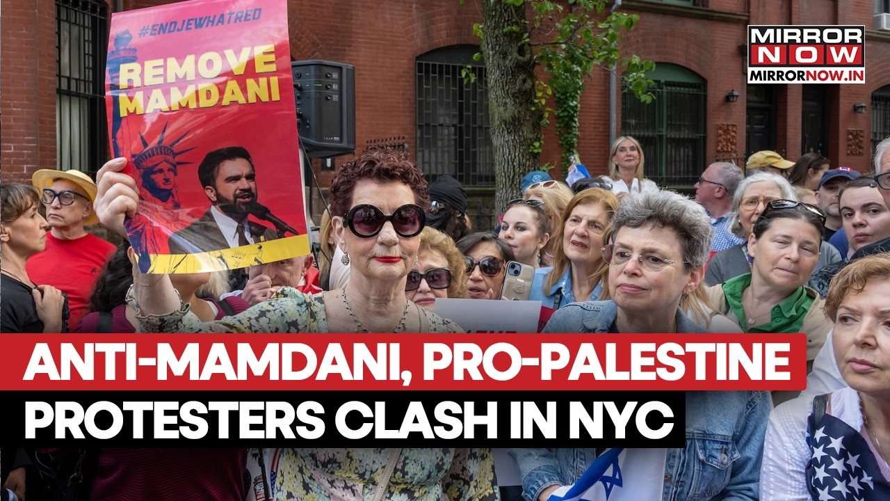 Anti-Mamdani Marchers Confront Pro-Palestine Protesters In NYC Over Mayor Attending 9/11 Ceremony