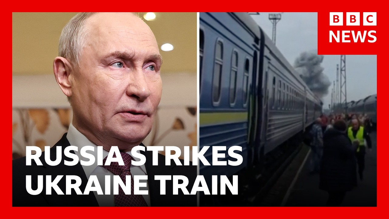 Russia hits train in Ukraine after Boris Johnson, top European officials leave station | BBC News