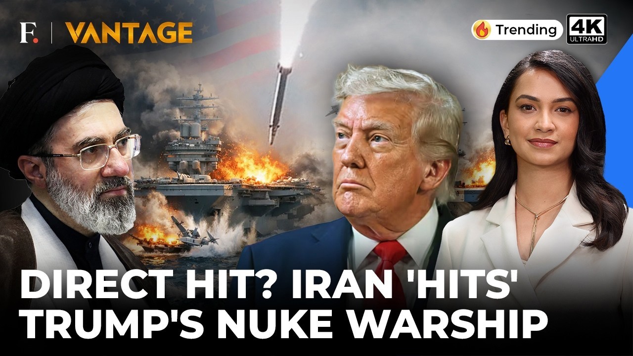 Iran Fires New Anti-Ship Weapons at Trump’s Nuclear Aircraft Carrier | Vantage on Firstpost