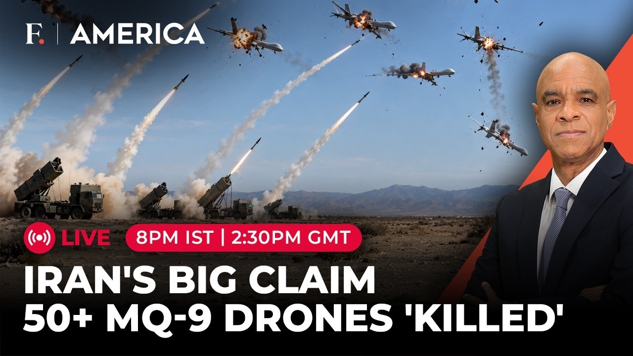 LIVE: Iran Claims Massive US Drone Kill, At least 52 MQ-9s Lost in War | Firstpost America