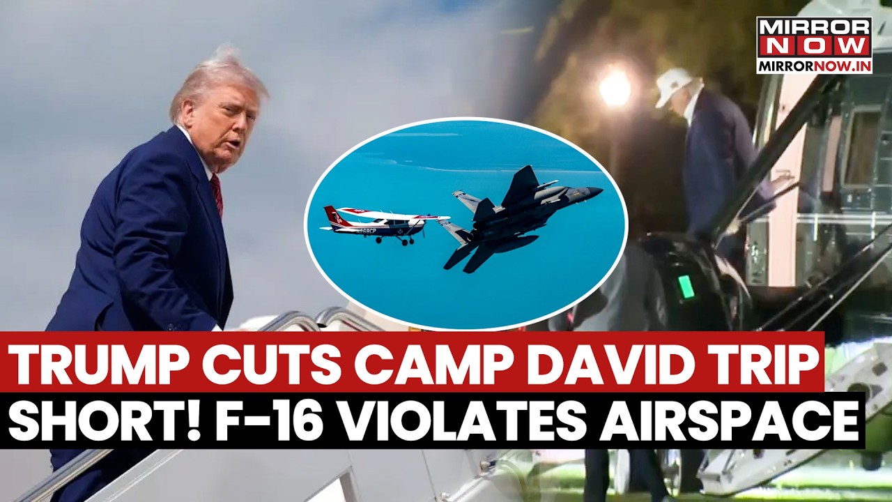 Trump’s Camp David Trip Cut Short! F-16 Airspace Breach Triggers Security Alarm Raising Questions