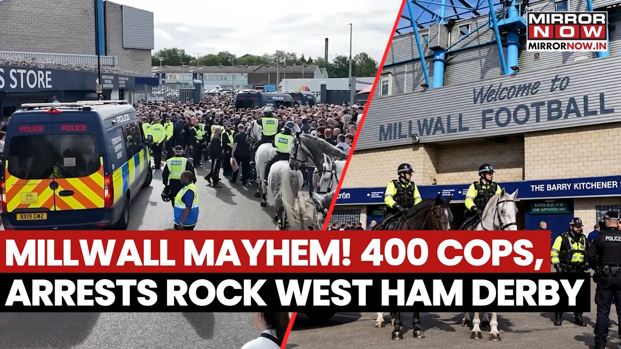 London Streets Get Flooded With Police Around Grudge Derby Match Between West Ham And Millwall