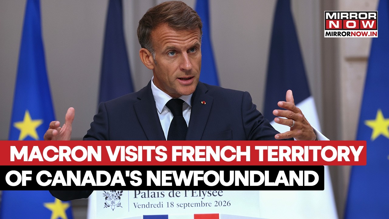 Emmanuel Macron Visits French Territory Saint-Pierre-Et-Miquelon Off Newfoundland | WATCH