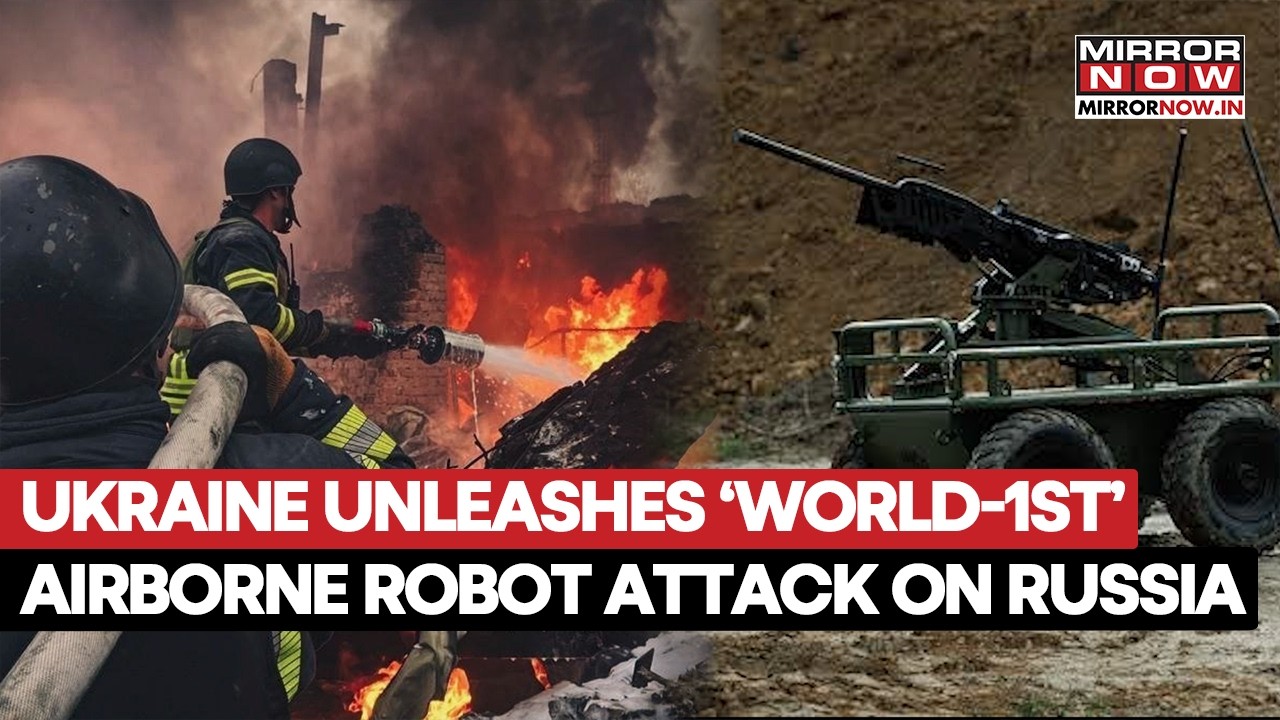 Ukraine’s ‘World-First’ Robot Strike! Drones Drop Combat Robots Deep Into Russia Amid Ongoing War