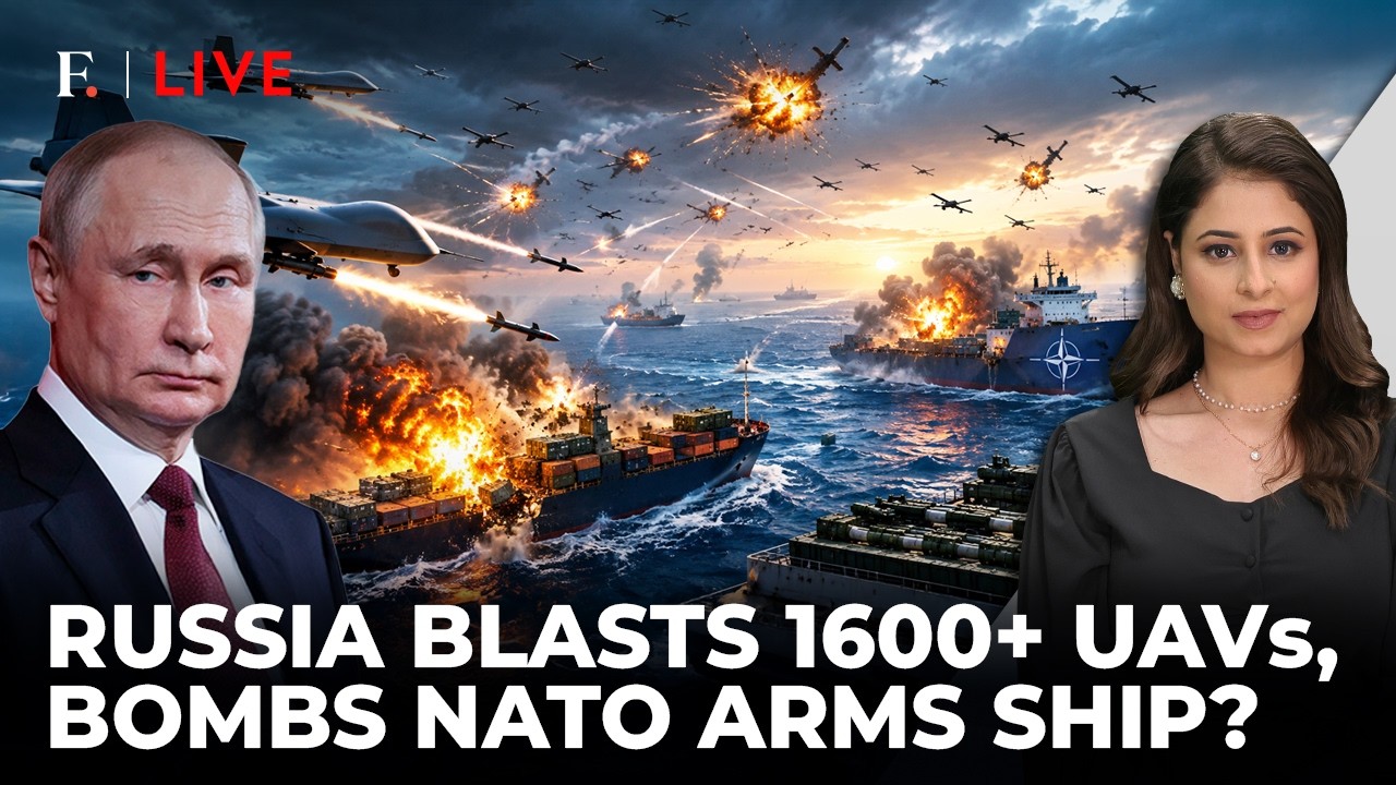 Putin’s Deadly Kyiv Revenge Underway: Russian Fury Hits 31 Targets, Arms Ship Bombed| Firstpost Live