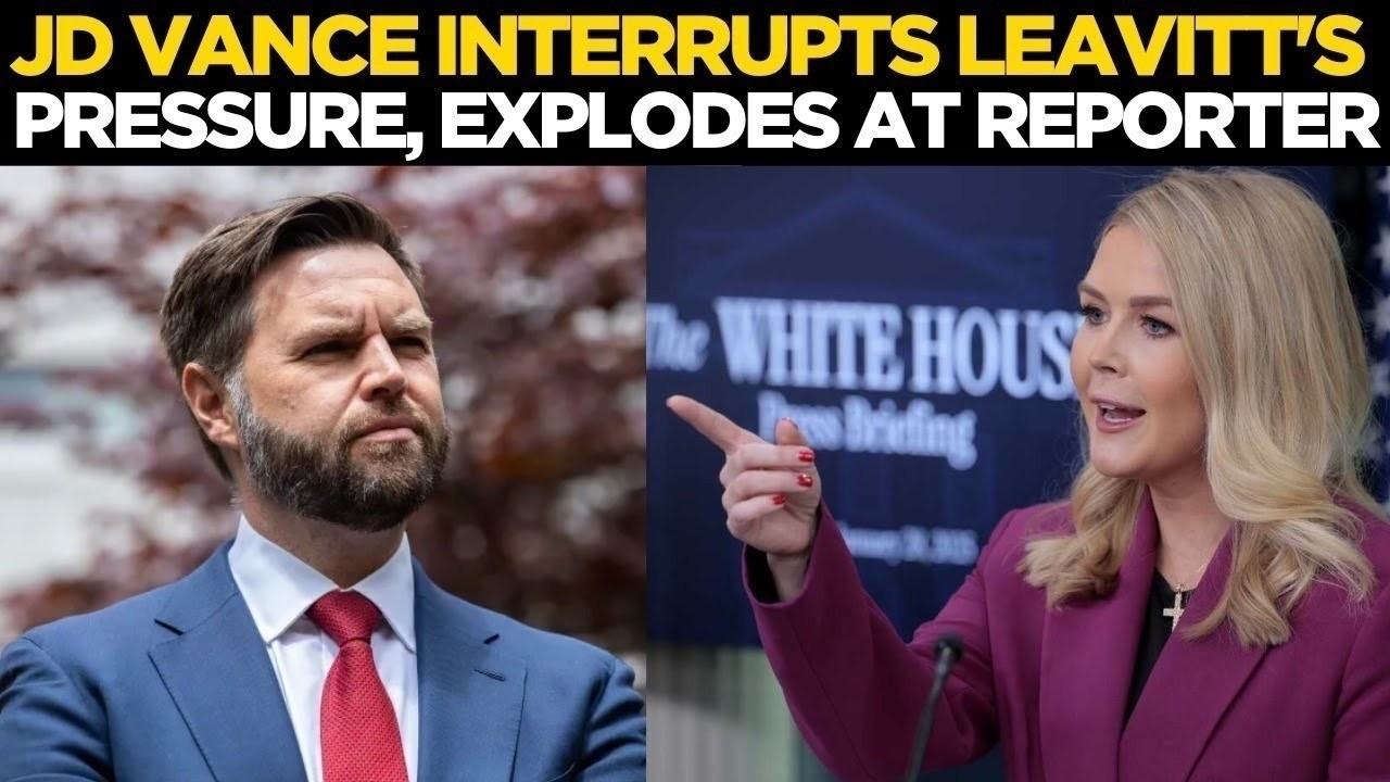 LIVE | JD Vance UNEXPECTED Entry Into Karoline Leavitt’s Presser, slams reporters | Trump News Live
