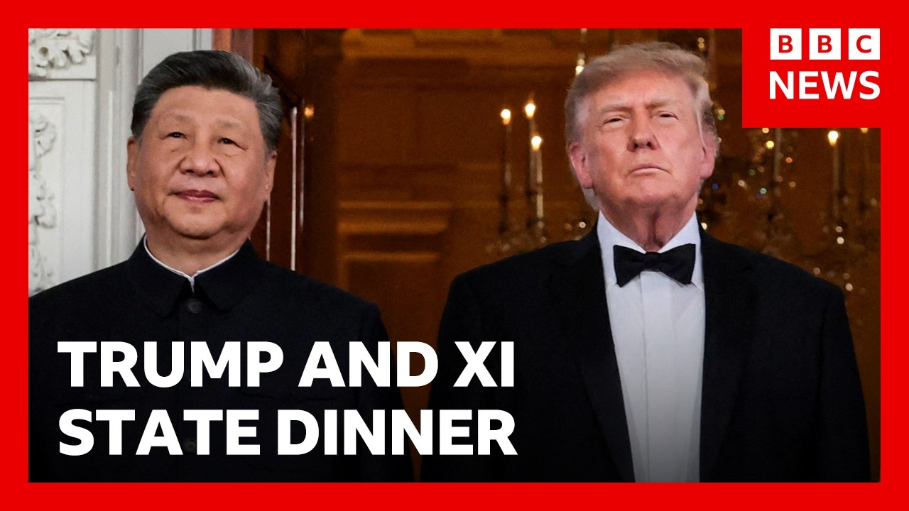 Trump hosts China’s Xi at White House state dinner | BBC News