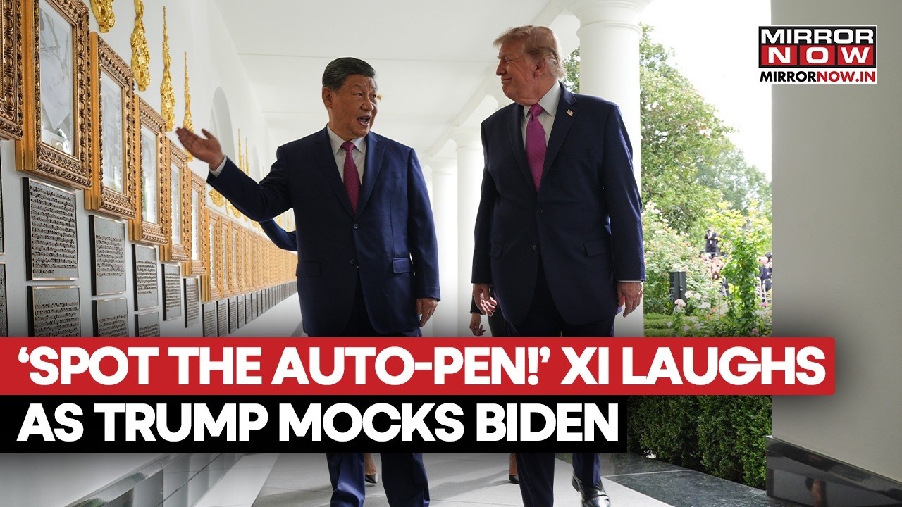‘Spot The Auto Pen!’ Xi Jinping Laughs As Trump Mocks Biden During White House Portrait Tour