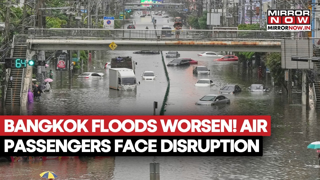 Bangkok Floods Mayhem! Air Passengers Face Disruption As Heavy Rain Wreaks Thailand | Watch