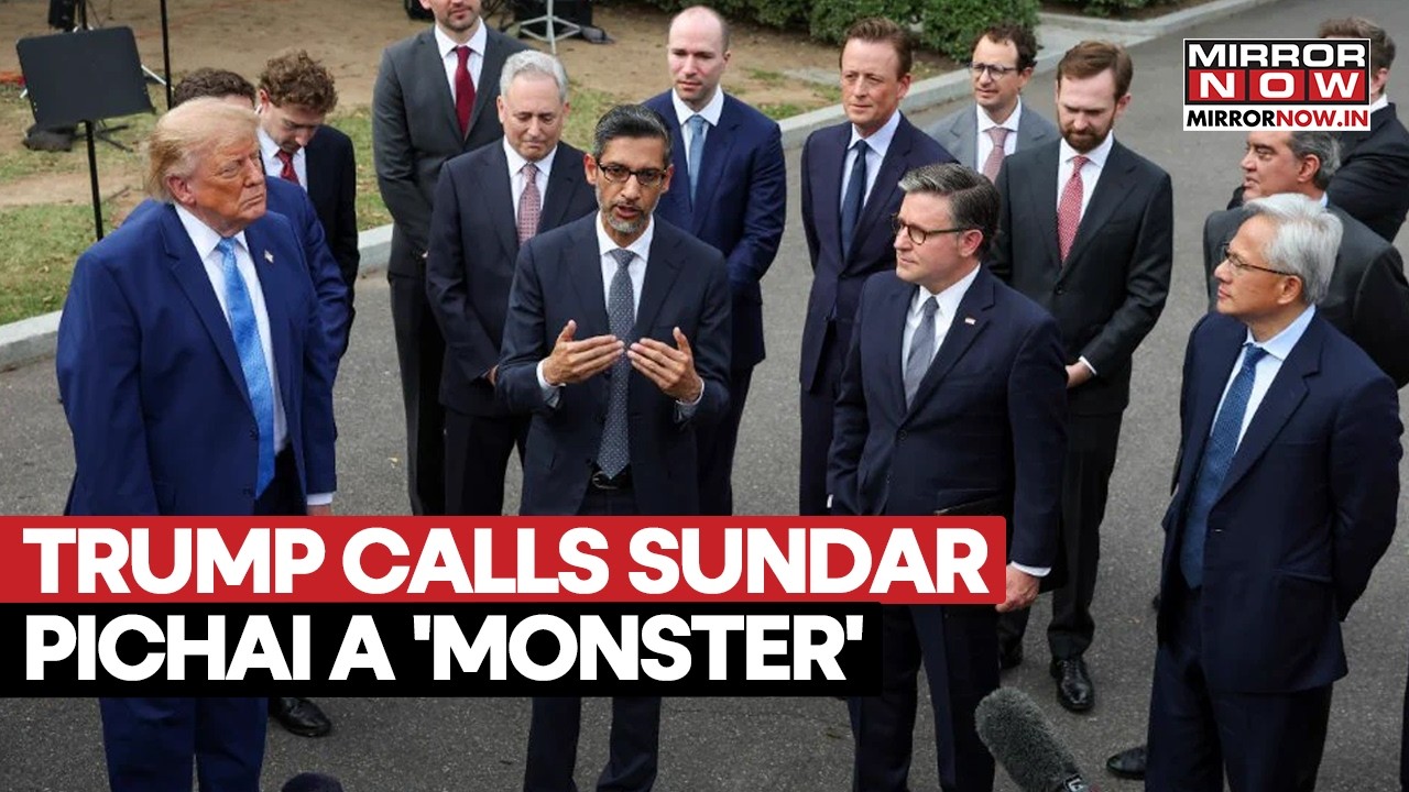 Trump Calls Sundar Pichai A ‘Monster’ At White House AI Meet: Google CEO’s Reaction Goes Viral